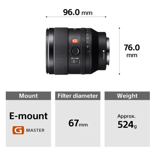 Sony FE 35mm f/1.4 GM Lens