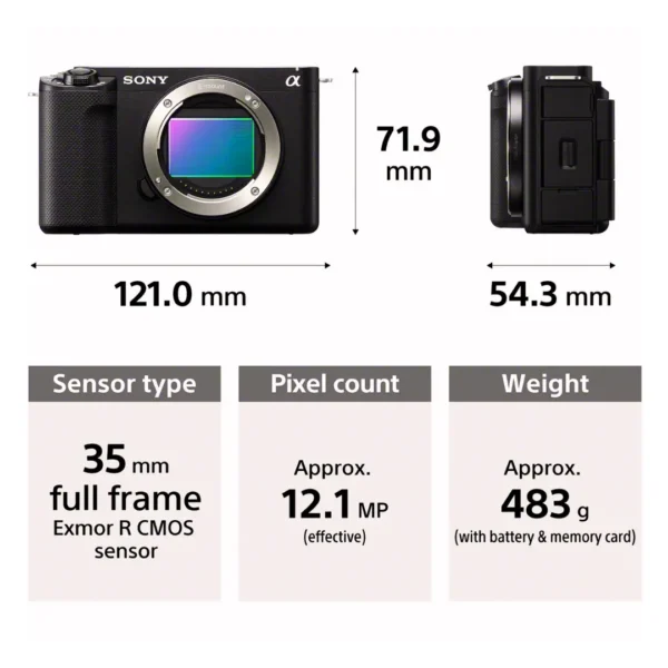 Sony ZV-E1 Mirrorless Camera Black (Only Body)