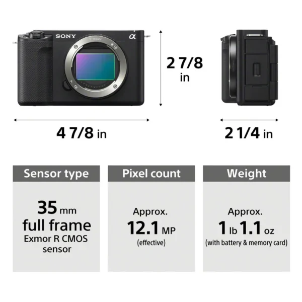 Sony ZV-E1 Mirrorless Camera Black (Only Body)