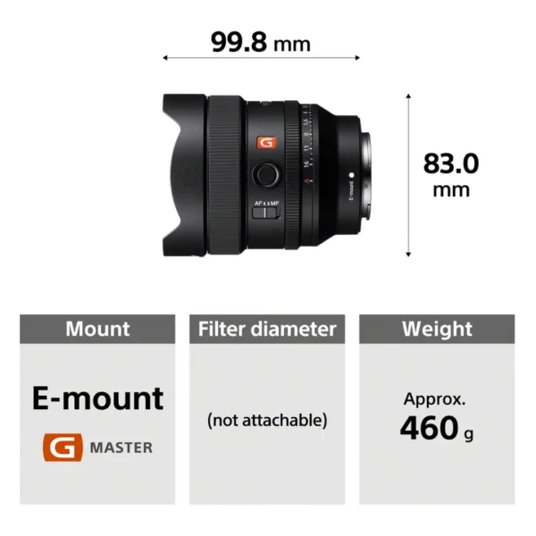 Sony FE 14mm f/1.8 GM Lens