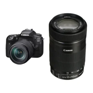 Canon EOS 90D DSLR Camera with 18-135mm and 55-250mm Lenses Kit
