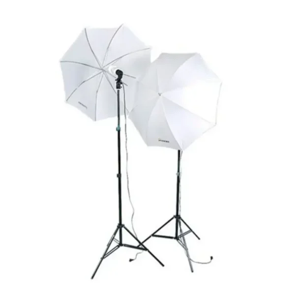 Continuous Umbrella Lighting Setup for Photography