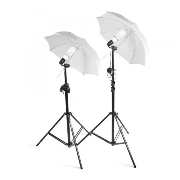 Continuous Umbrella Lighting Setup for Photography