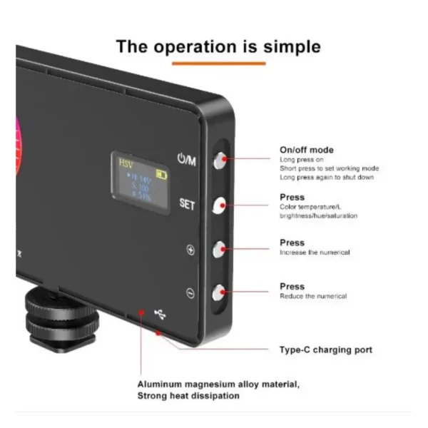 Mamen SL-C02 LED Light for Photo & Video Shoots