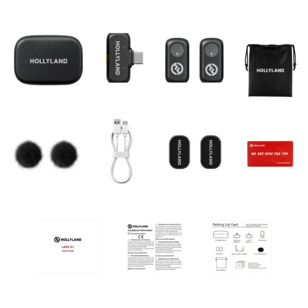 Hollyland LARK A1 Duo 2-Person Wireless Microphone System with USB-C Connector
