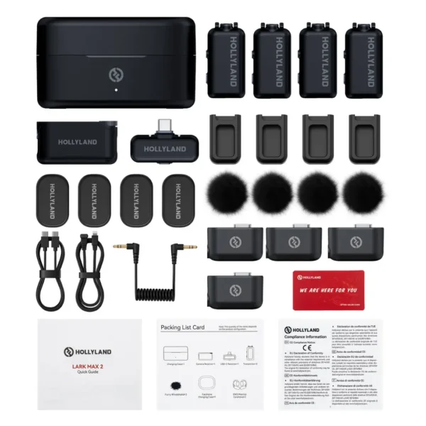 Hollyland LARK MAX 2 Combo 4-Person Wireless Microphone