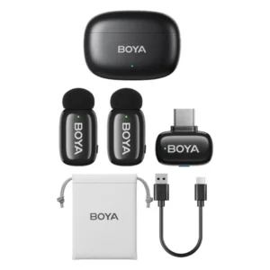 BOYA mini 2-Person Tiny Wireless Microphone System with USB-C Connector