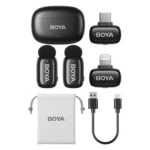 BOYA mini 2-Person Tiny Wireless Microphone with Lightning & USB-C Connectors
