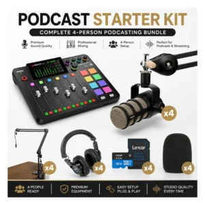 RODE RODECaster Pro II 4-Person Podcasting Kit